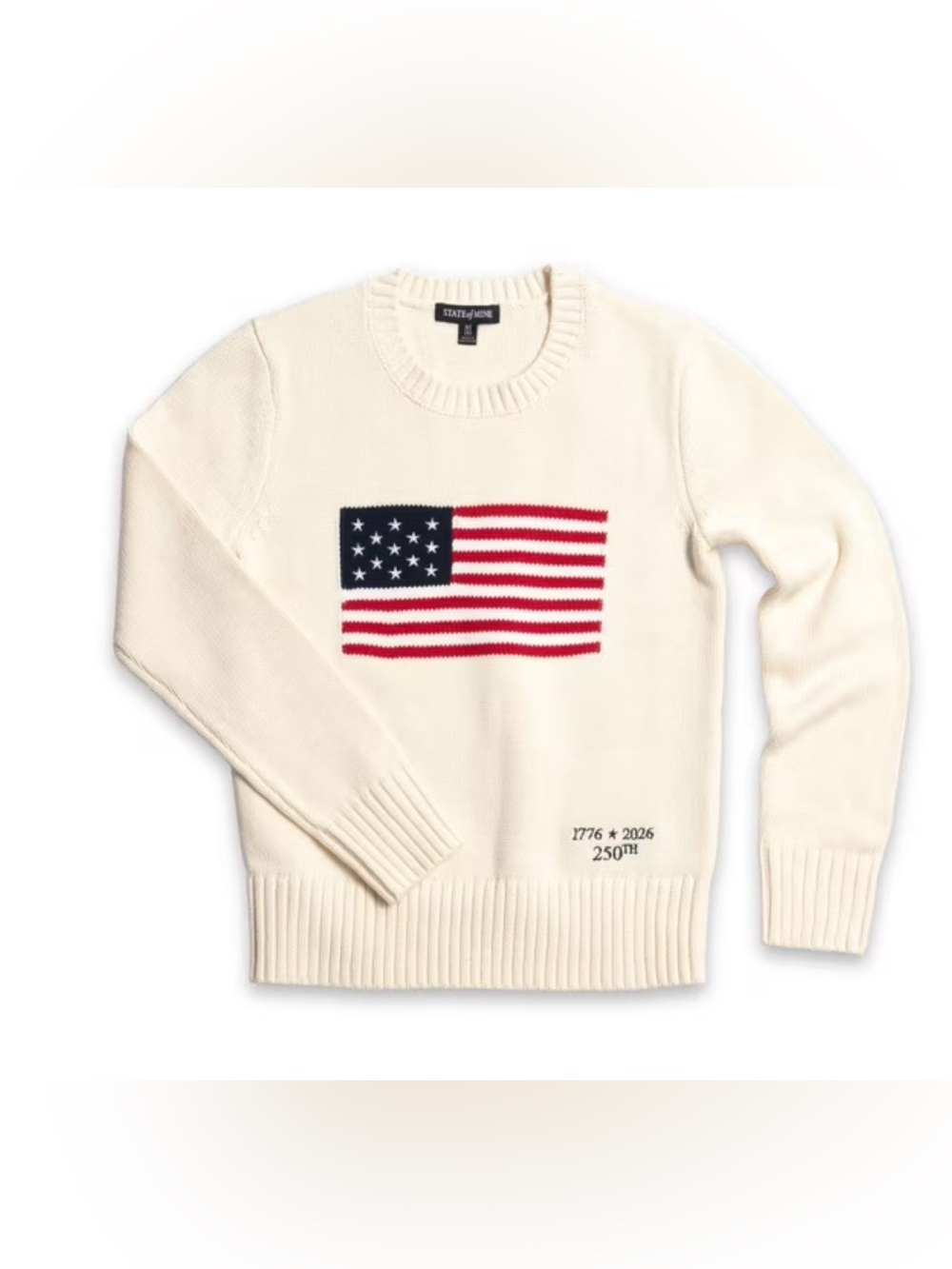 State of Mine|Kids American Flag Knit Sweater,fisherman style•••NWT,Americano